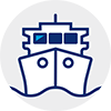 commercial ship / marine shipping vessel icon