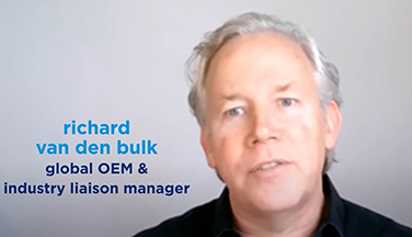 Screen shot of Richard Van den bulk speaking in the ACEA PCMO video.