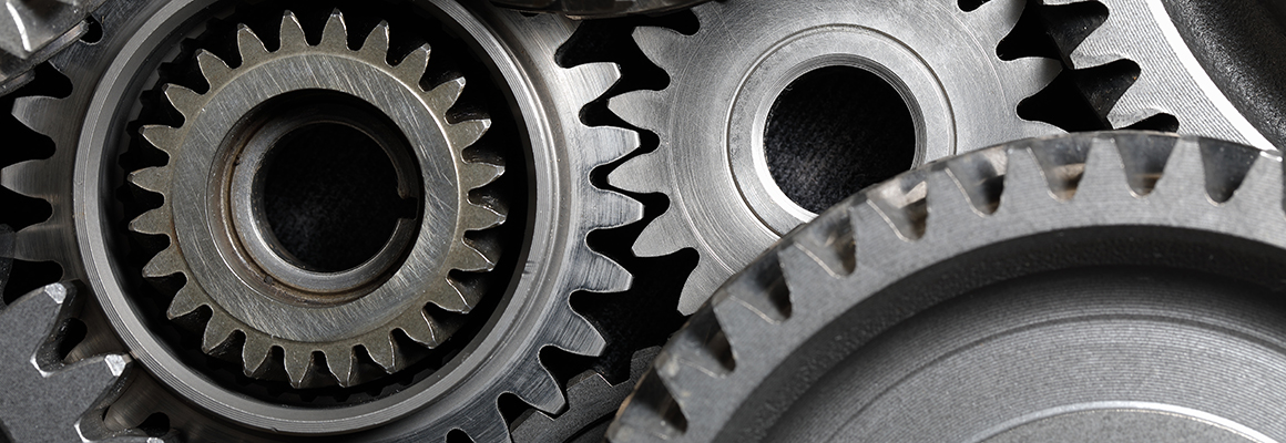 Close-up of metal gears.