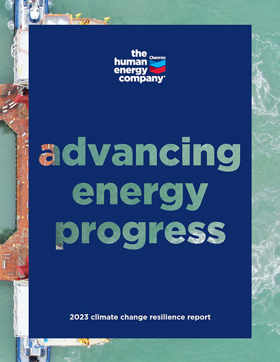 Thumbnail of cover to the 2023 Chevron Climate Change Resilience Report