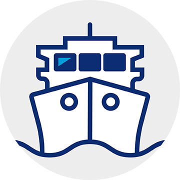 commercial ship / marine shipping vessel icon